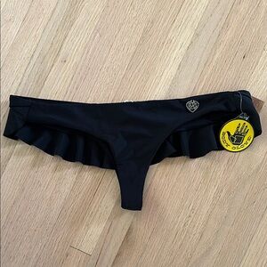 Body Glove FLING Booty Tanga Bottoms Ruffle L